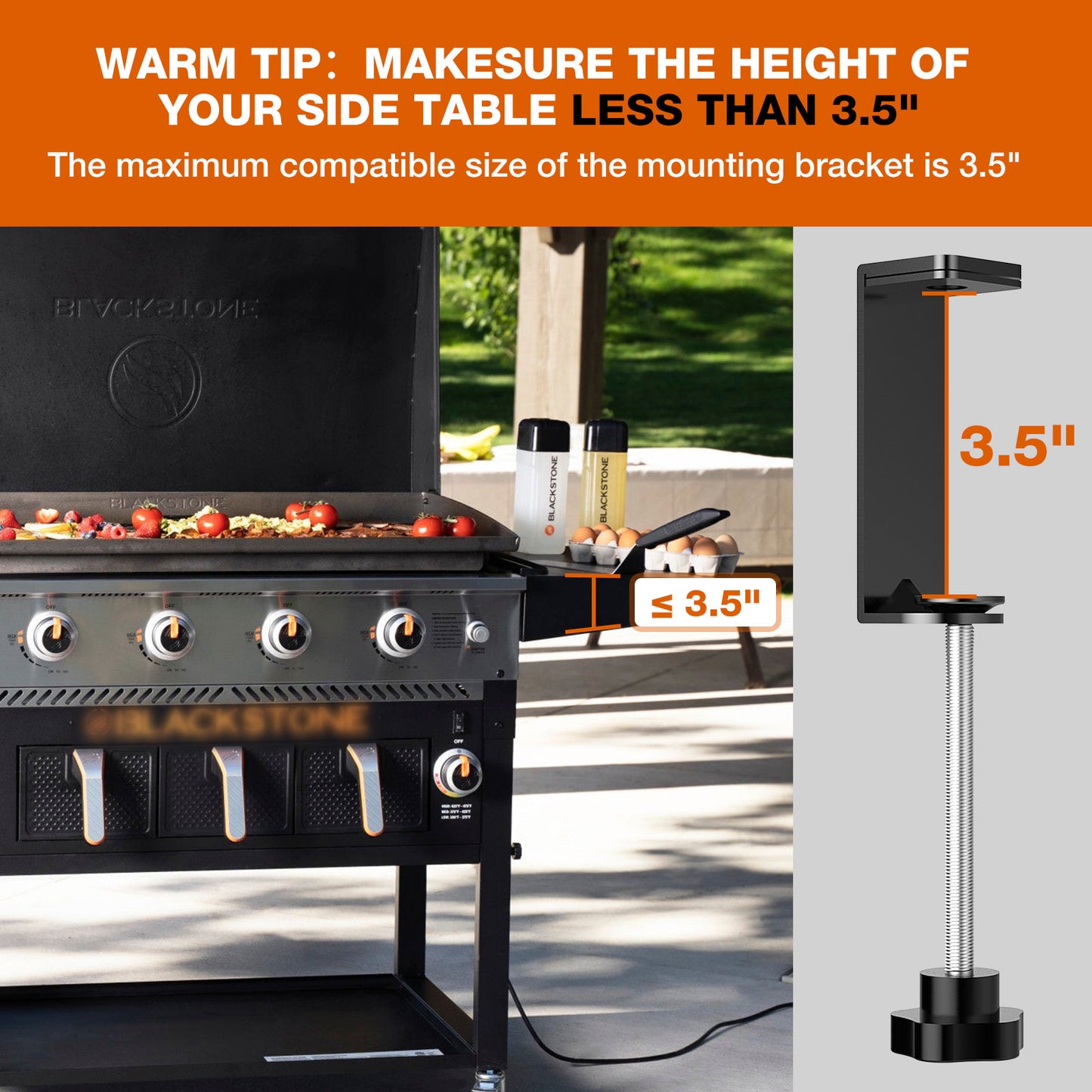 Griddle Caddy for Blackstone Griddle Accessories Storage, Space Saving Grill Accessories Holder, BBQ Accessories Organizer for Blackstone 28”/36” Griddle, BBQ Caddy with a Paper Towel Holder