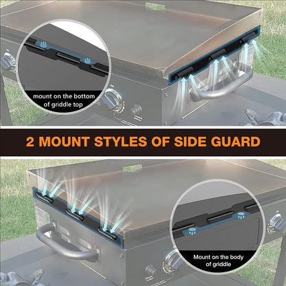 Wind Guards for Blackstone 28" Griddle, MeWeBlue Blackstone Accessories Fit for Blackstone Grill, MeWeBlue 5016 Magnetic Stainless Steel Wind Screens Protect Flame Hold Heat, Compatible with Hood