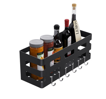 Griddle Caddy for Blackstone Griddle Accessories, Space Saving Grill Accessories Storage Caddy, BBQ Accessories Holder for Blackstone 28”-36” Griddle with a Magnetic Tool Holder and 6 J-Hooks